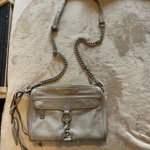 Rebecca Minkoff grey & silver MAC shoulder bag